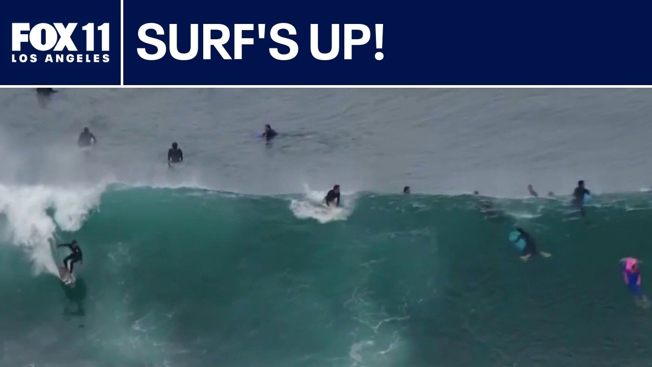 Massive 20ft+ sets slamming The Wedge in Newport Beach