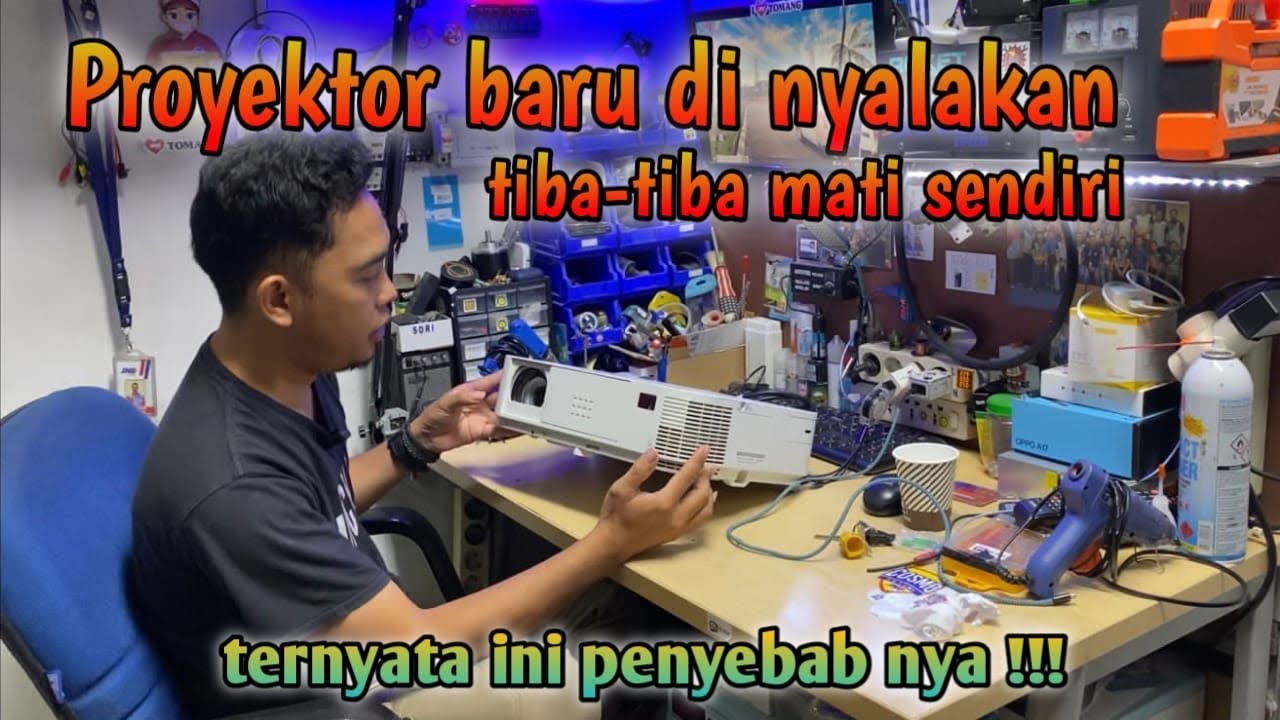 Perbaikan PROYEKTOR OVER HEAT || indikator warna merah mati sendiri !!! NEC M363W