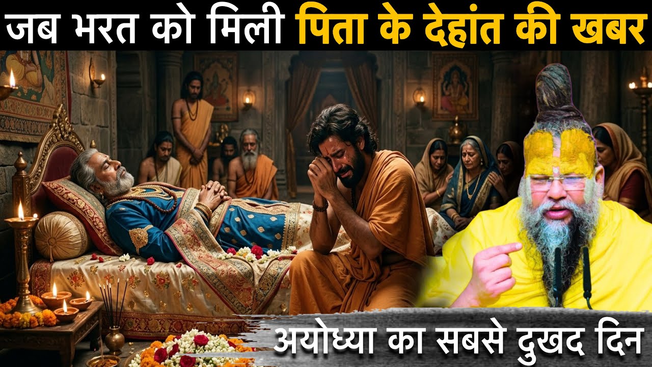 🔱जब भरत को मिली पिता के देहांत की खबर... एक हृदयविदारक दृश्य पिता की मृत्यु और भरत का विलाप 🫣😳
