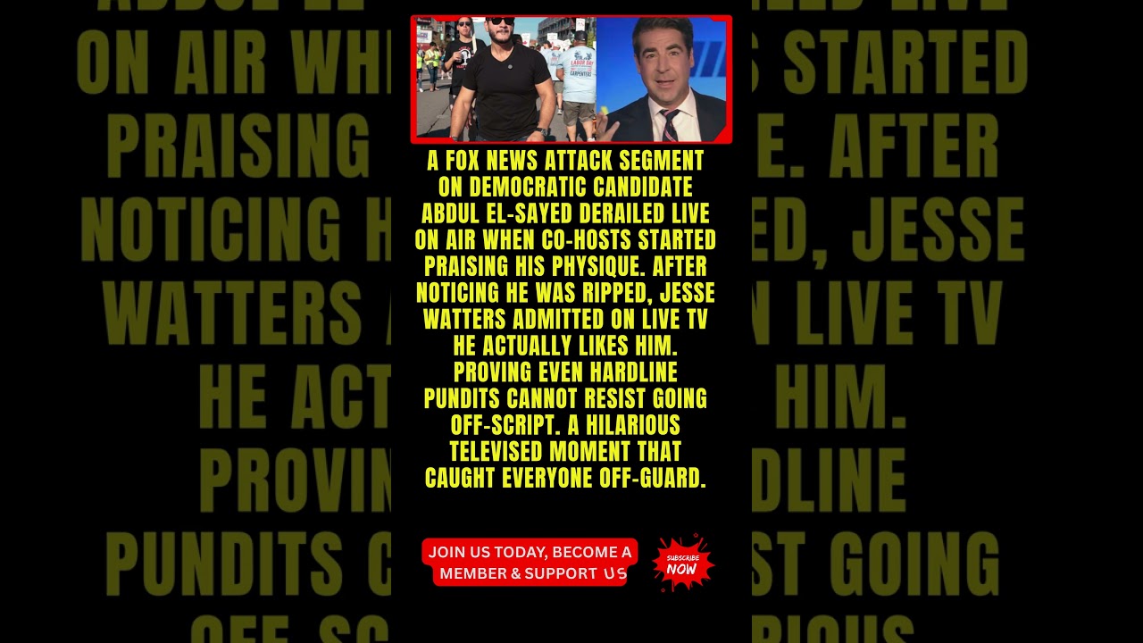 Fox News Attack on Abdul El Sayed Derailed as Jesse Watters Admits He Likes Him on Live TV