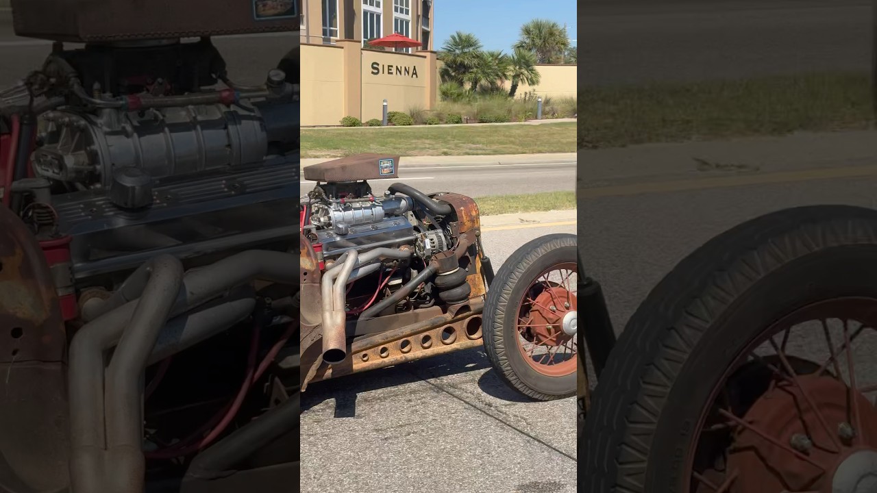 Bagged & Blown Rat Rod Truck at Cruisin&rsquo; The Coast #sickcarsandtrucks