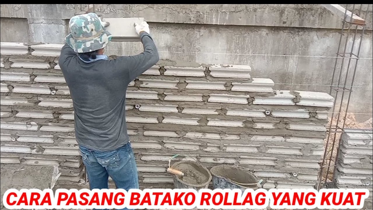 Pasang batako rolak yg kuat untuk tanggul tanah