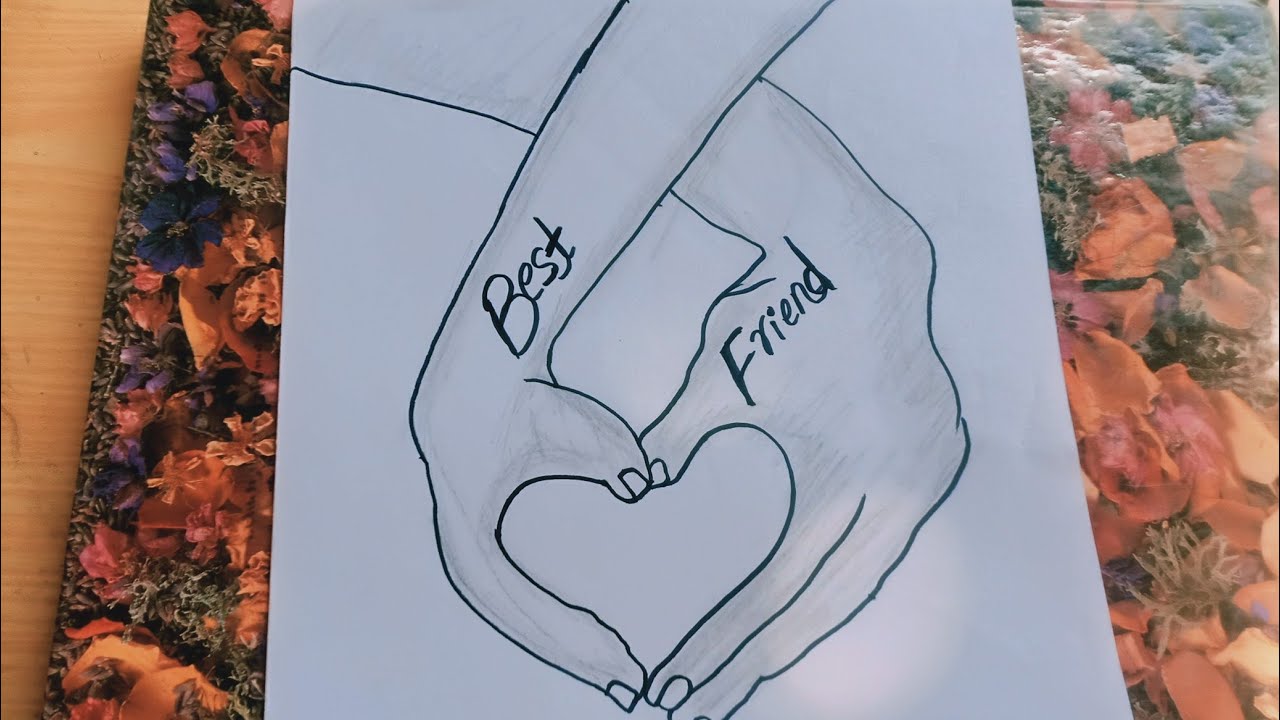 Couple hands drawing hands make a heart beautiful pincil drawing art by noorkhayal 