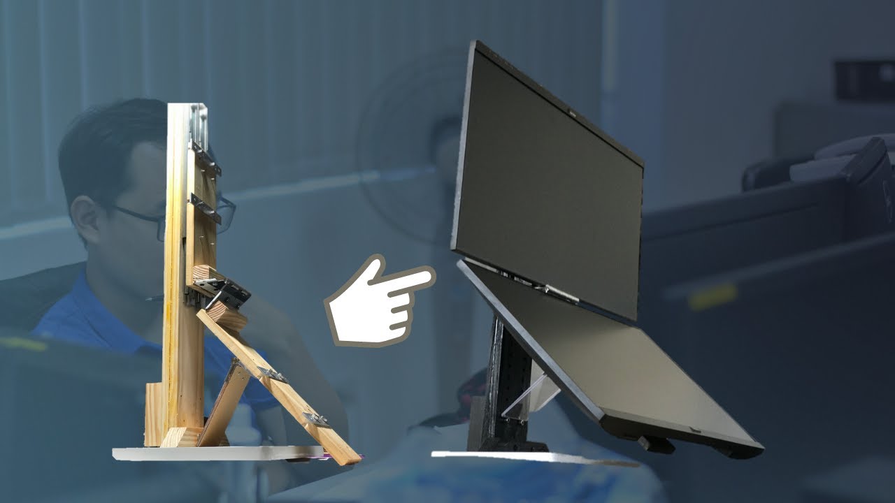 DIY Dual Vertical Monitors stand (it can fold!)