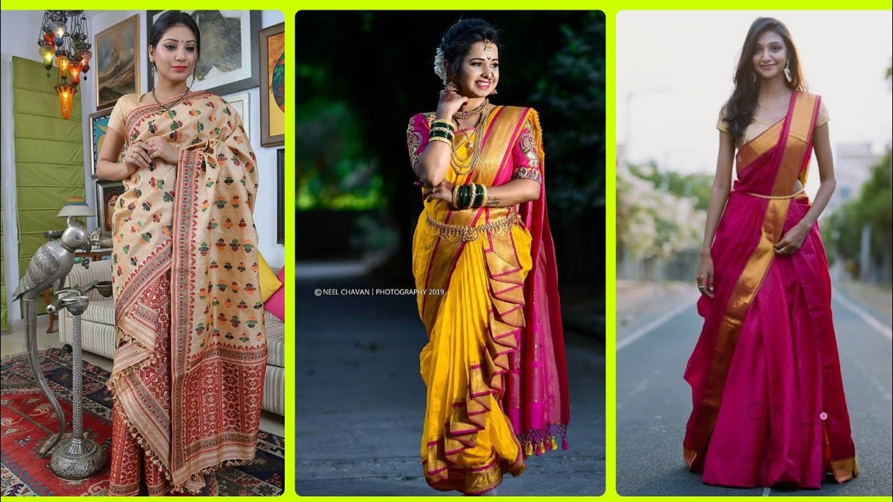 10 amazing style saree draping .saree draping ideas. Saree draping for bride & bride mate. Glam hub.