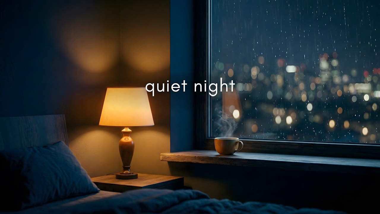 Quiet Cozy Night at Home with Soft Piano Jazz | Relaxing Ambience for Stress Relief