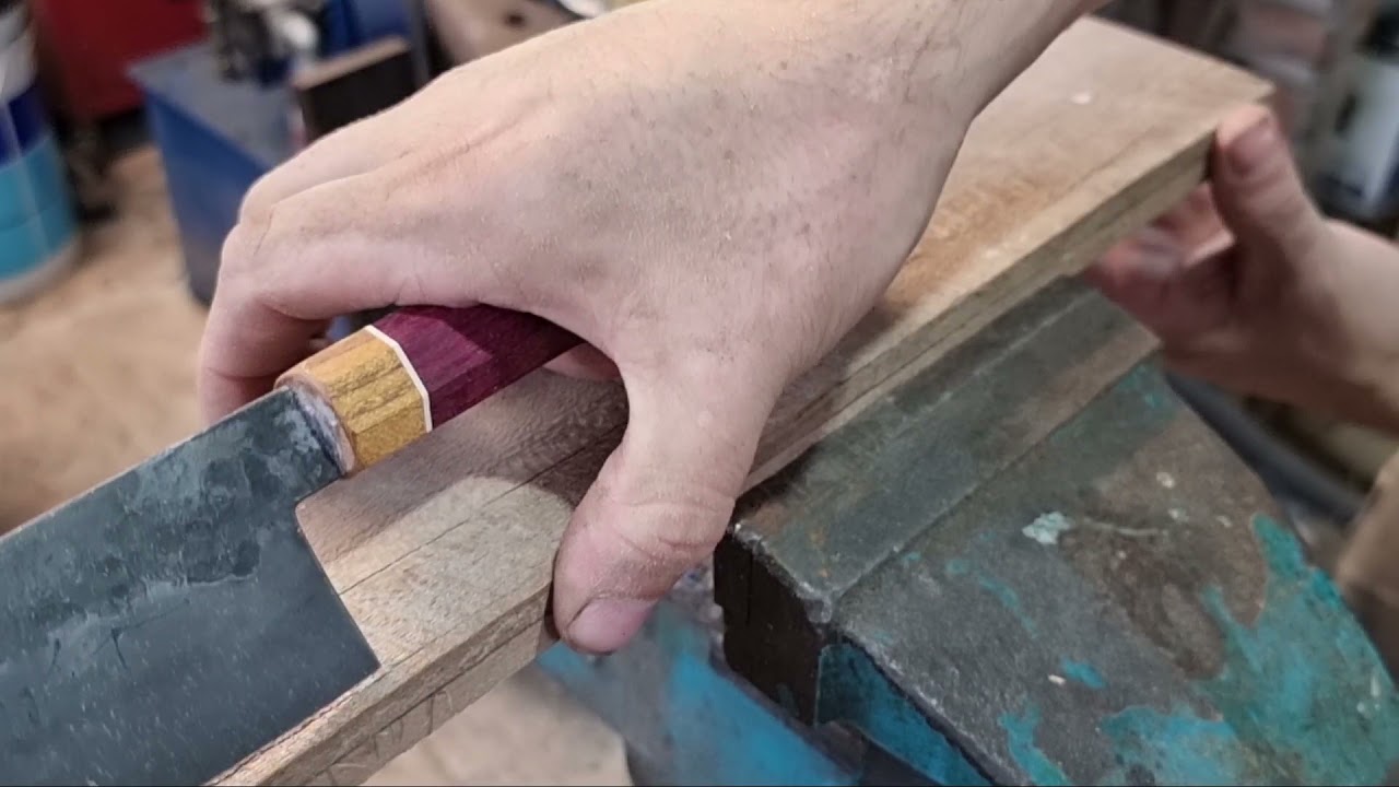 como hacer una saya o vaina de madera para cuchillo