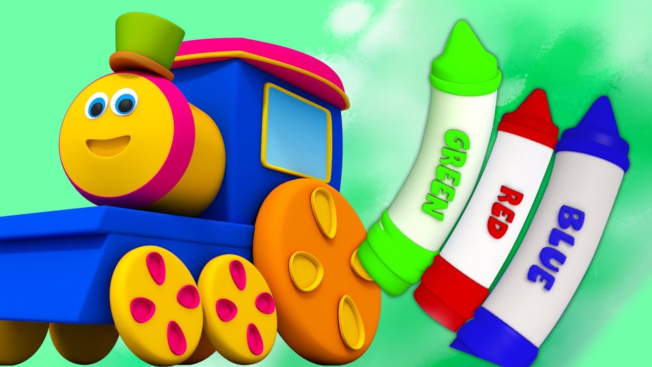 Bob le train | Crayons couleurs chanson | éducative vidéo | apprendre couleurs | Crayons Colors Song