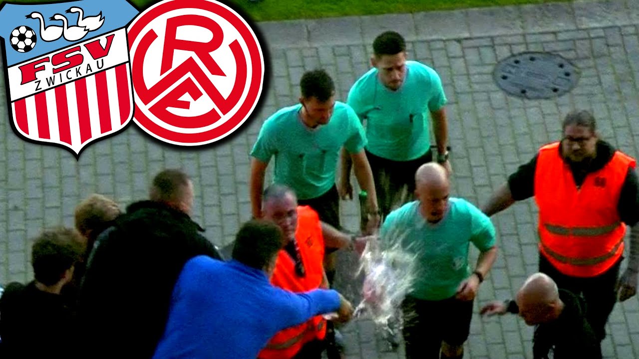 Der Spiel-Abbruch in Zwickau...(Becherwurf!)