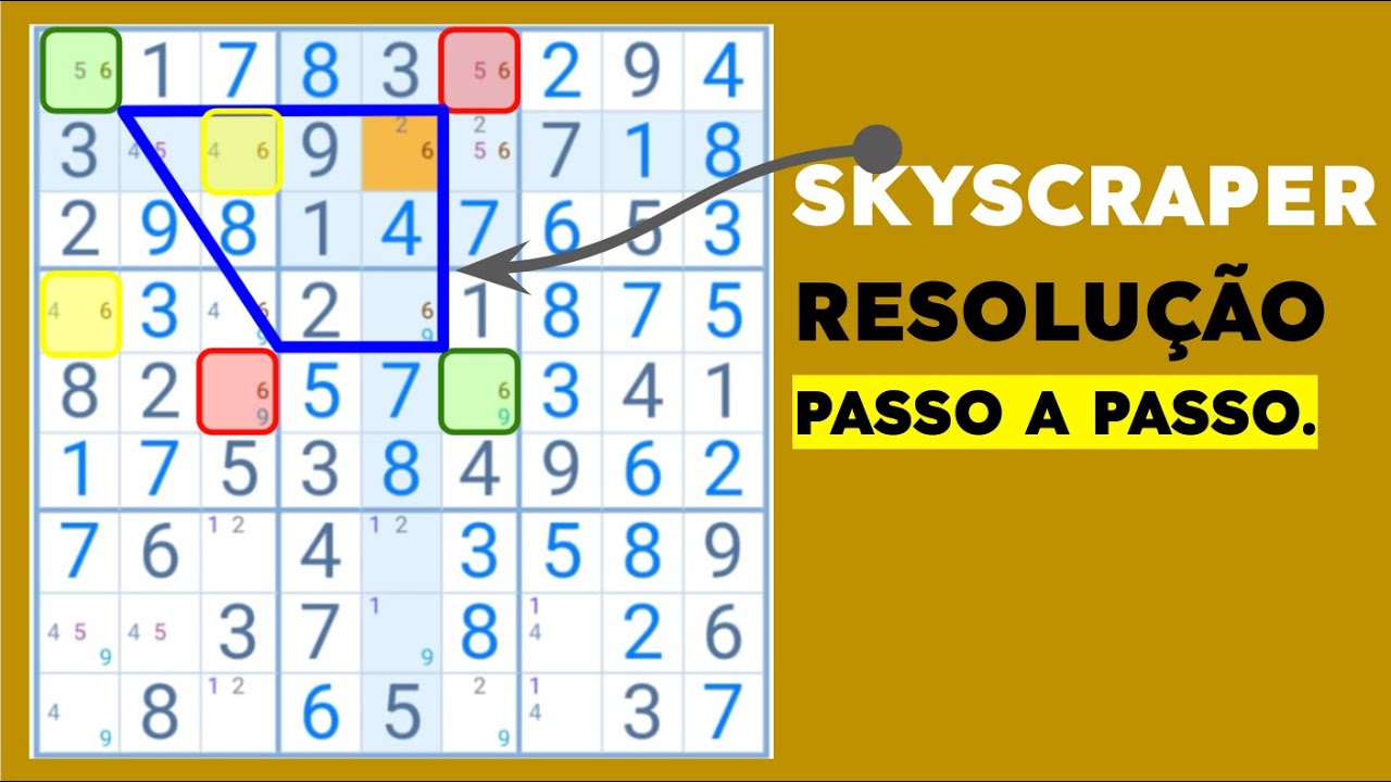 🌇 SKYSCRAPER - SUDOKU com dicas para iniciantes.