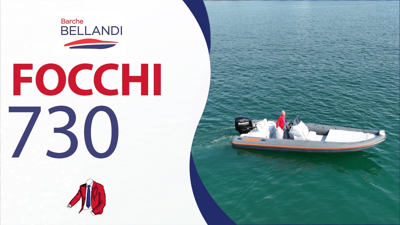 Gommone FOCCHI 730 con motore SUKUZI da 300 CV in prova sul Lago Maggiore // Barche Bellandi