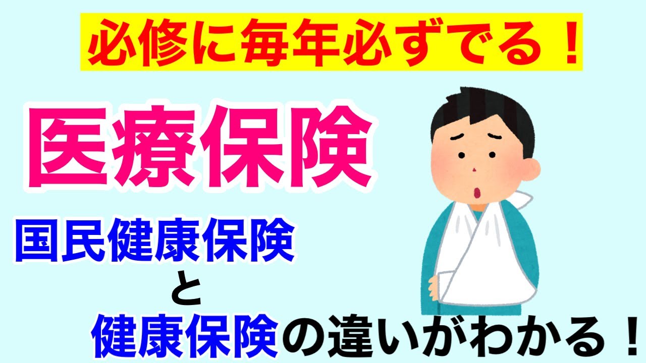 【14分で解説】医療保険制度　前編　　31:10の3ですが国民健康保険は使えません💦