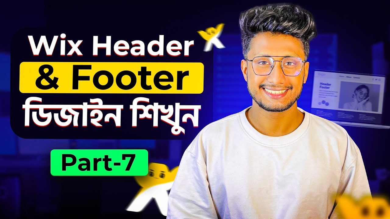 Wix Website Design Bangla  How make Wix Header & Footer - #7