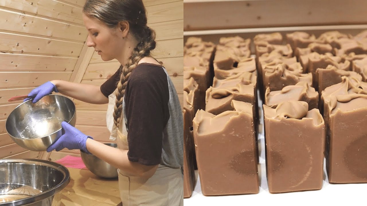 Дегтярное мыло на козьем молоке с мёдом
