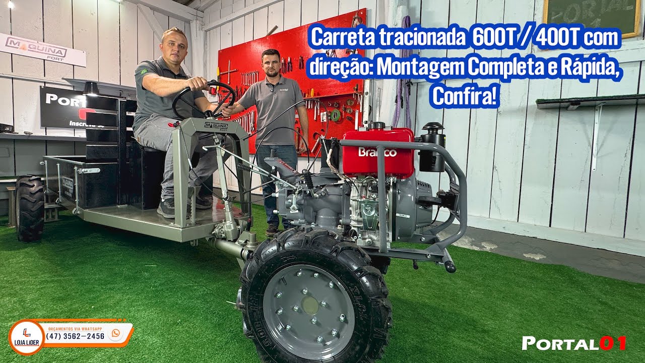 Carreta tracionada  600T / 400T com dire&ccedil;&atilde;o: Montagem Completa e R&aacute;pida, Confira!