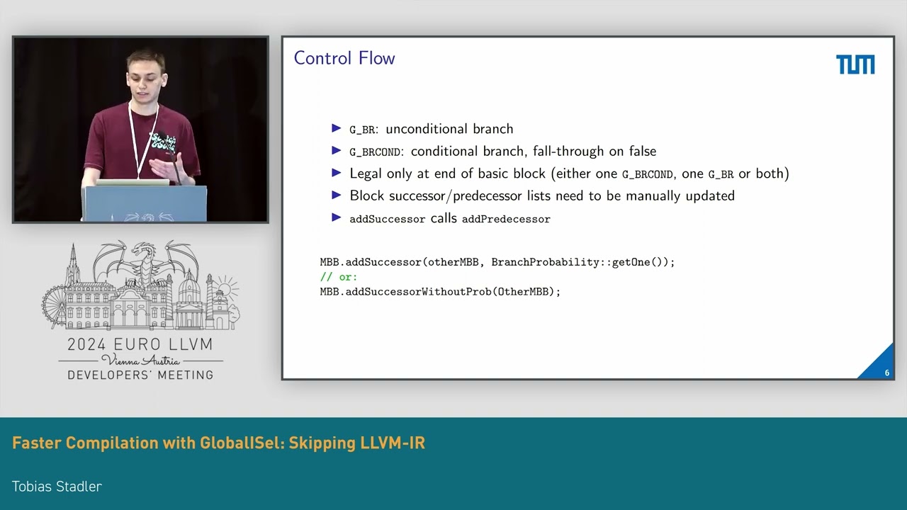 2024 EuroLLVM - Faster Compilation with GlobalISel: Skipping LLVM-IR