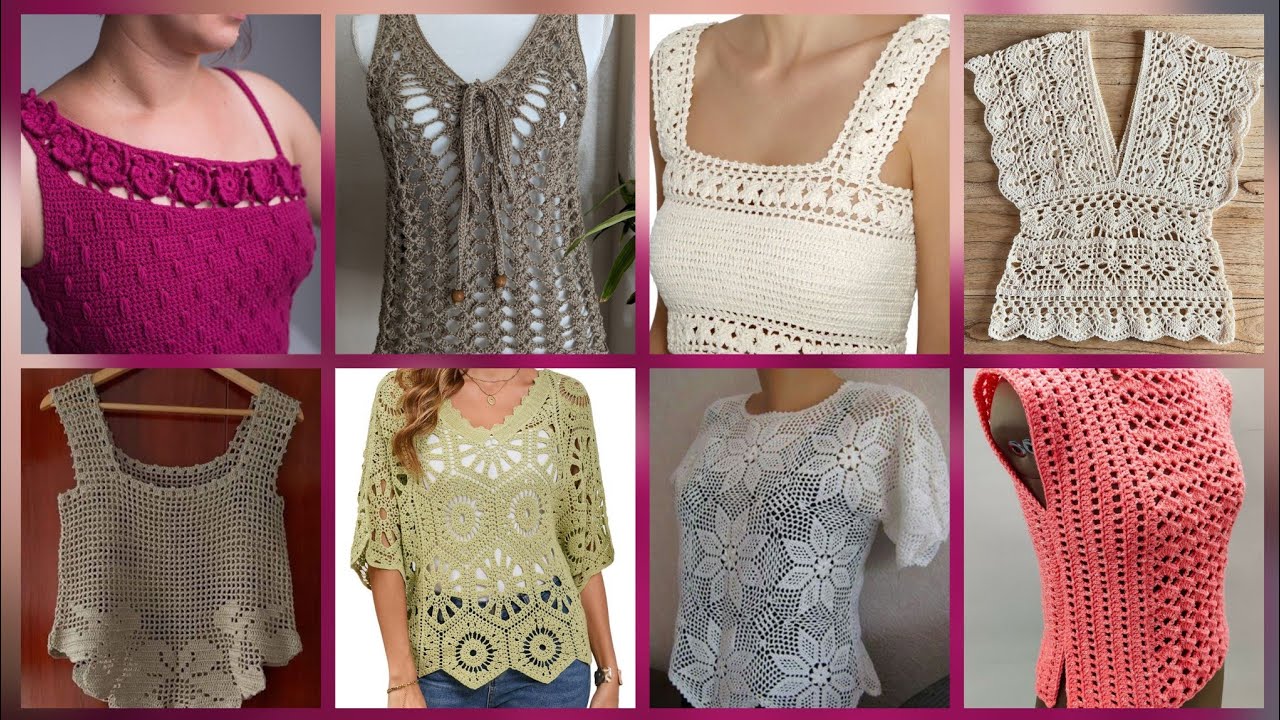 Most beautiful stylish crochet tops blouse design #2025