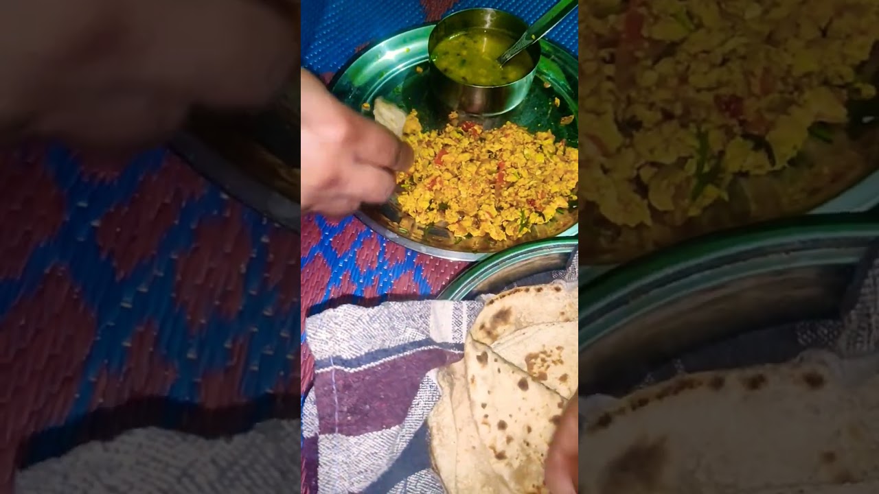 egg bhurji with roti n daal🥚🥚
