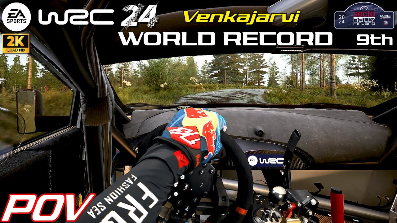POV - WORLD RECORD 9th - EA SPORTS WRC 24 | Venkajarvi Finland Ford Puma Onboard  | PXN V10 Gameplay