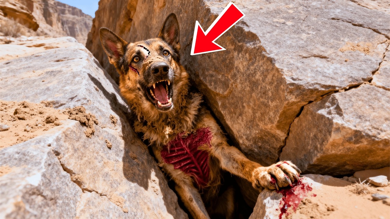 A Dog Trapped in a Rock Crevice Cried for Help — You Won’t Believe Who Saved It