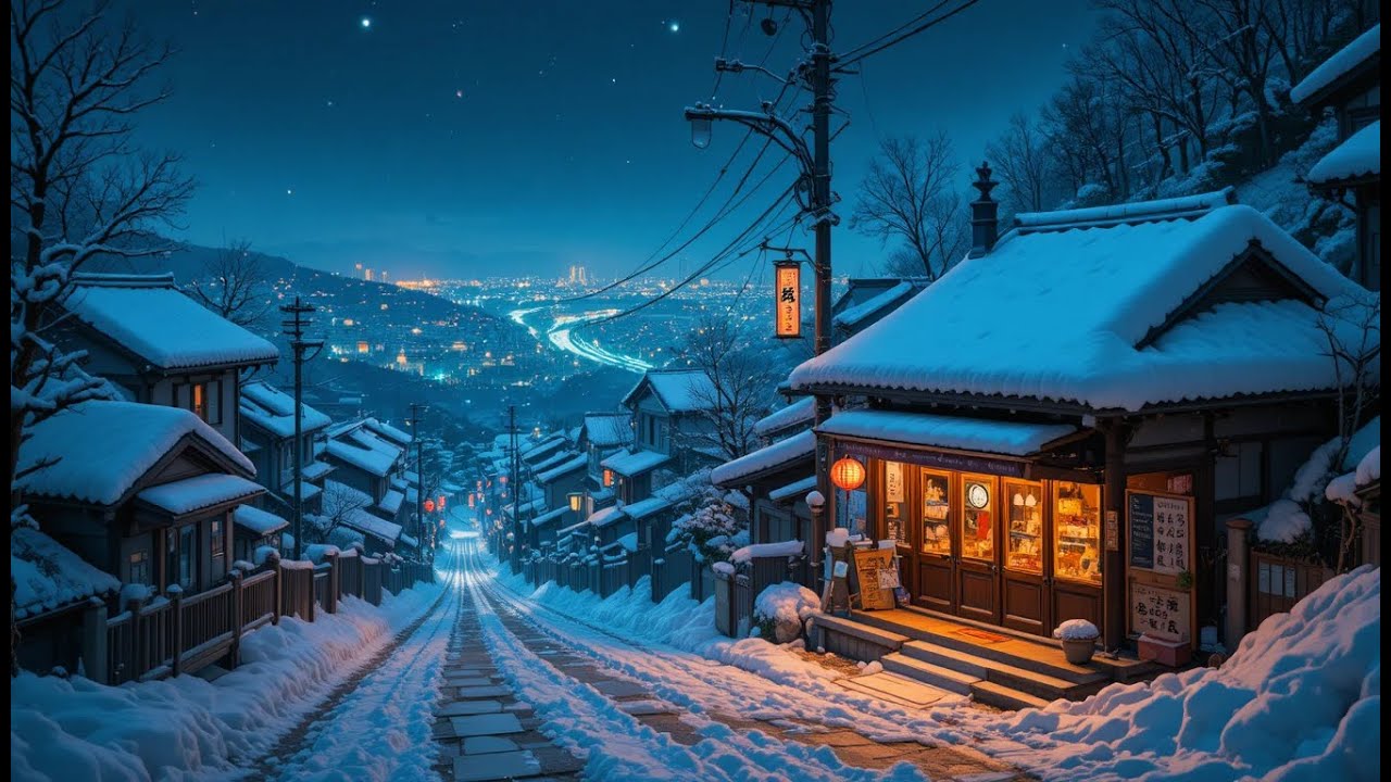 Snowfall Night ❄️ Lofi Hip Hop Beats to Relax, Study & Sleep - Silent Snow Lofi