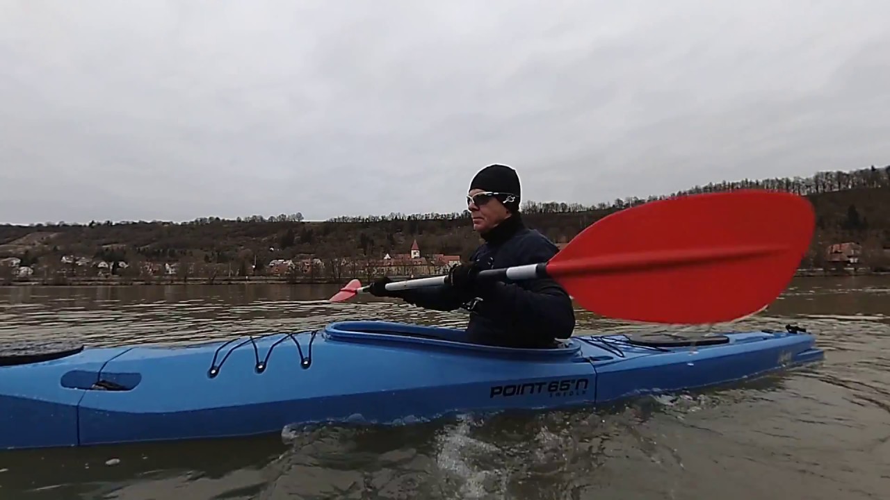 Point 65 Mercury GTX Solo auf der Donau bei Regensburg mit Yi 4k Action Camera
