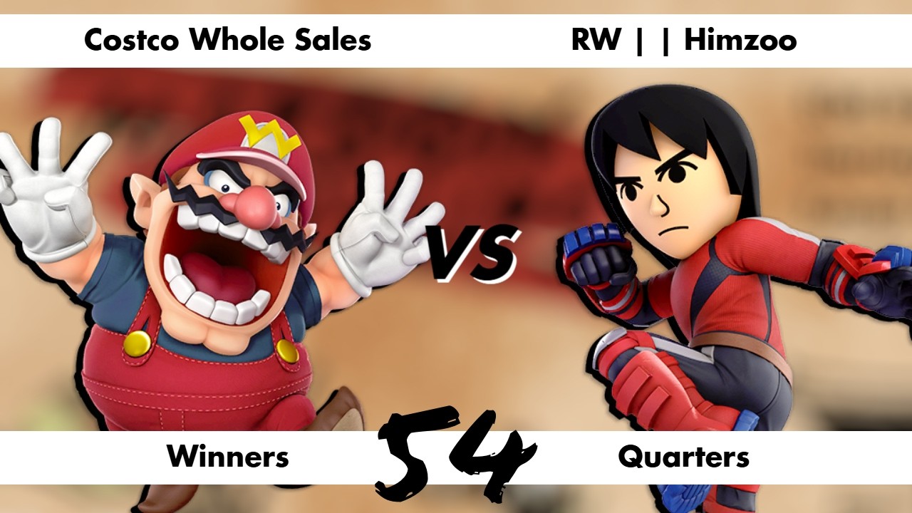 Maroon Mixups #54 - Costco Whole Sales (Wario) Vs. Himzoo (Mii Brawler) - Winners Quarters