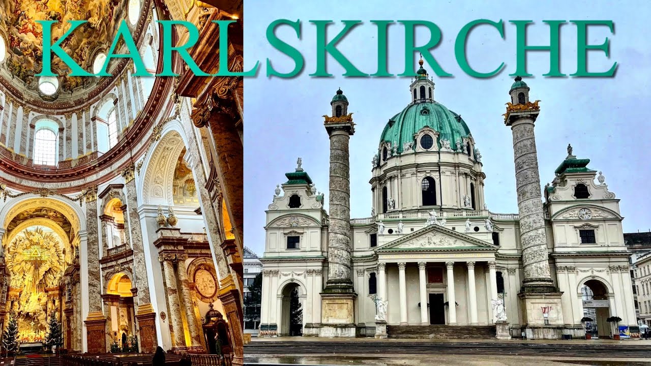 Inside Karlskirche (St. Charles Church) in Vienna, Austria