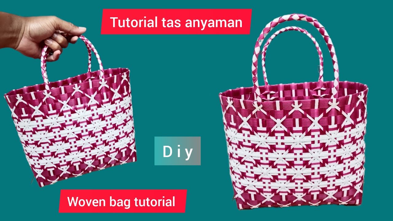 Tutorial membuat tas anyaman motif batik yang cantik