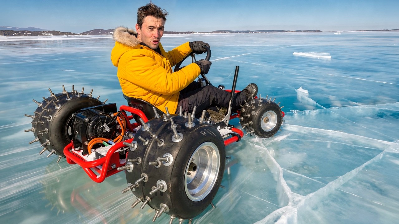 Testing the Worlds Fastest Drift go kart on ICE!