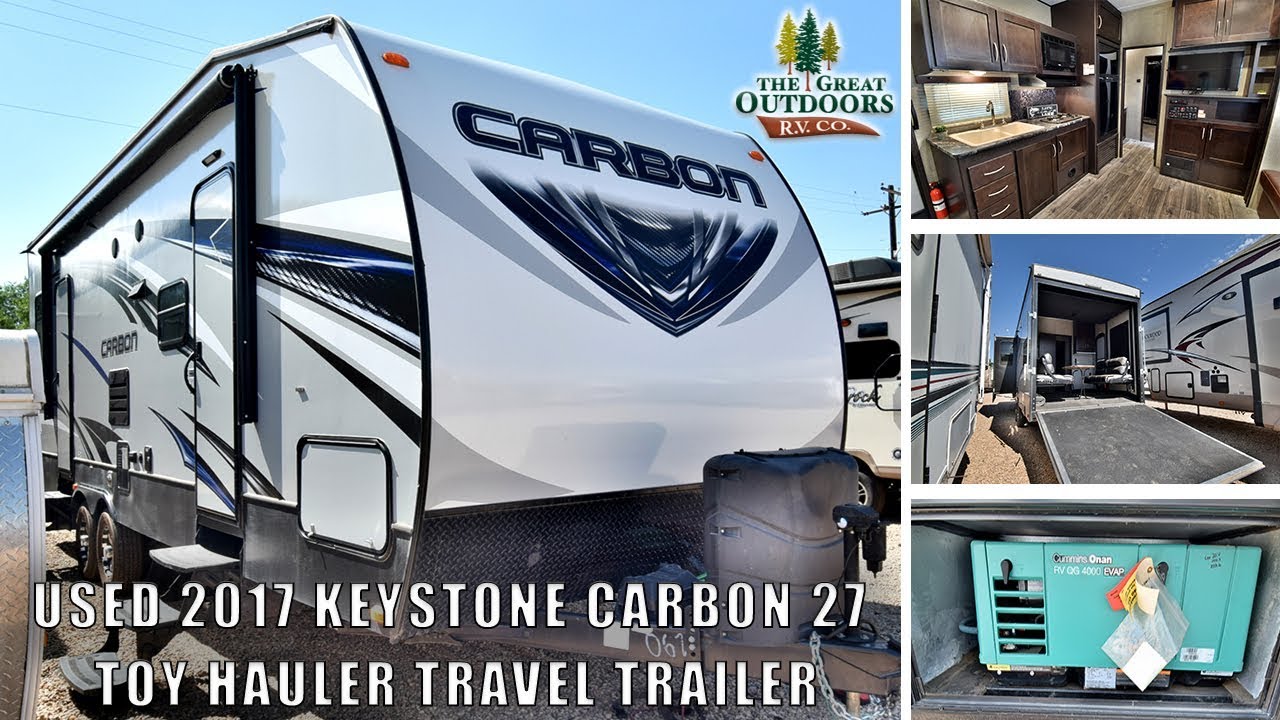 USED 2017 KEYSTONE CARBON 27 TOY HAULER TRAVEL TRAILER RV Camper RV Colorado Sales