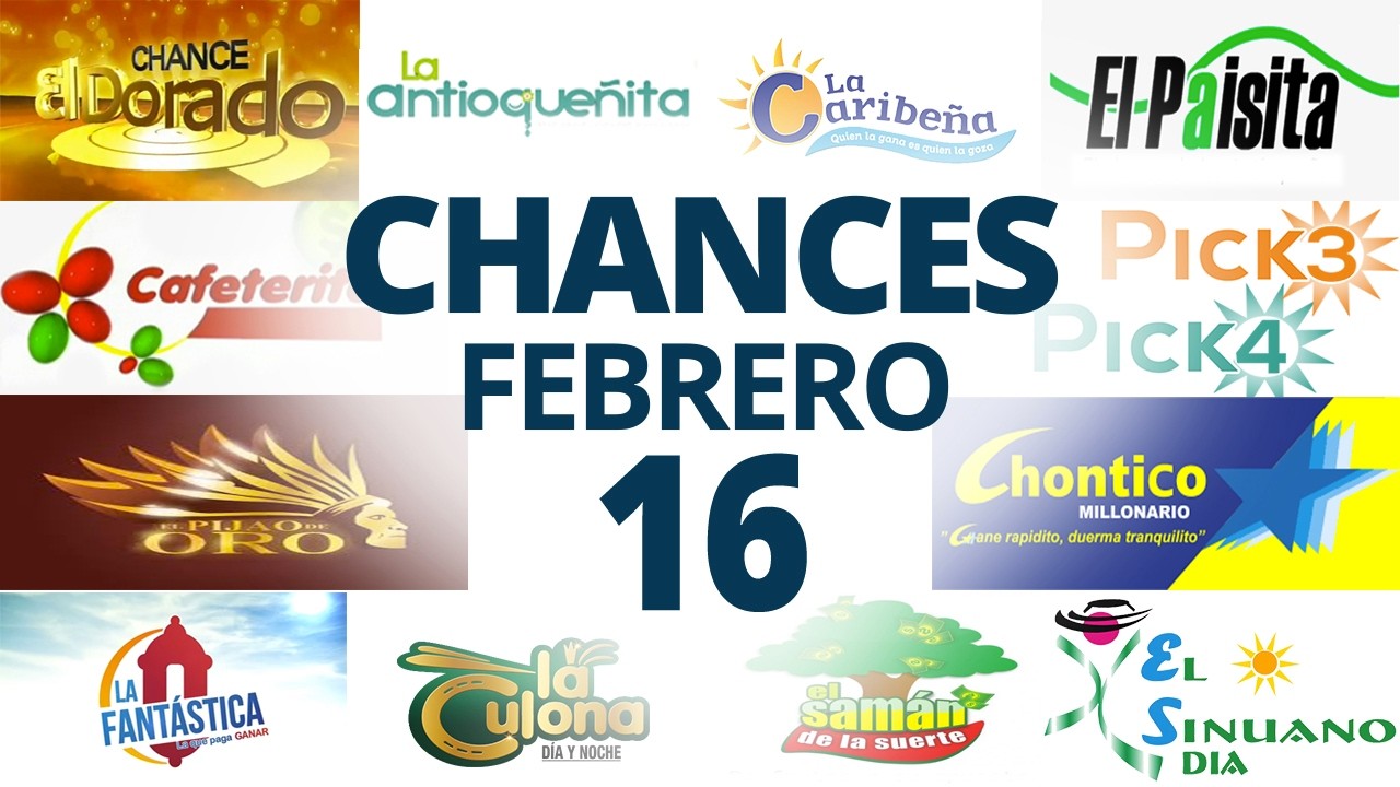 Resultados del Chance del Lunes 16 de Febrero de 2026  Loterias 😱🤑💰💵
