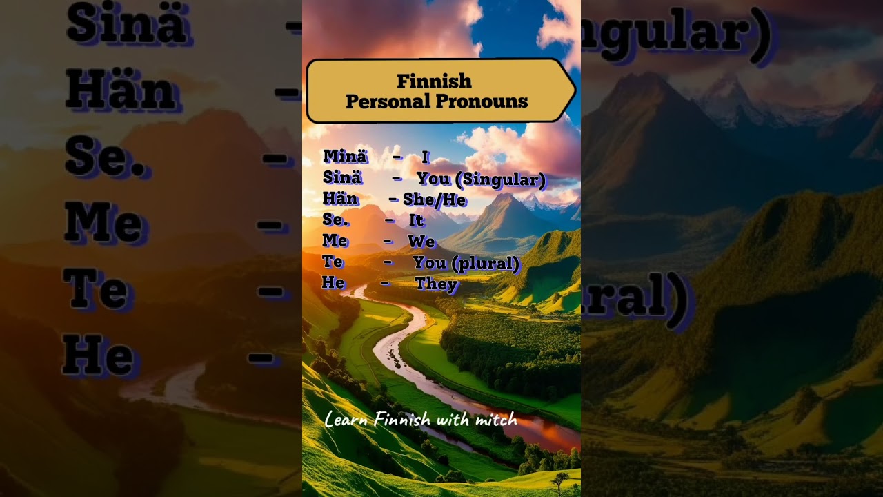 Finnish Personal Pronouns #beginners #english #finnishlanguage #beginners #shortvideo #shorts