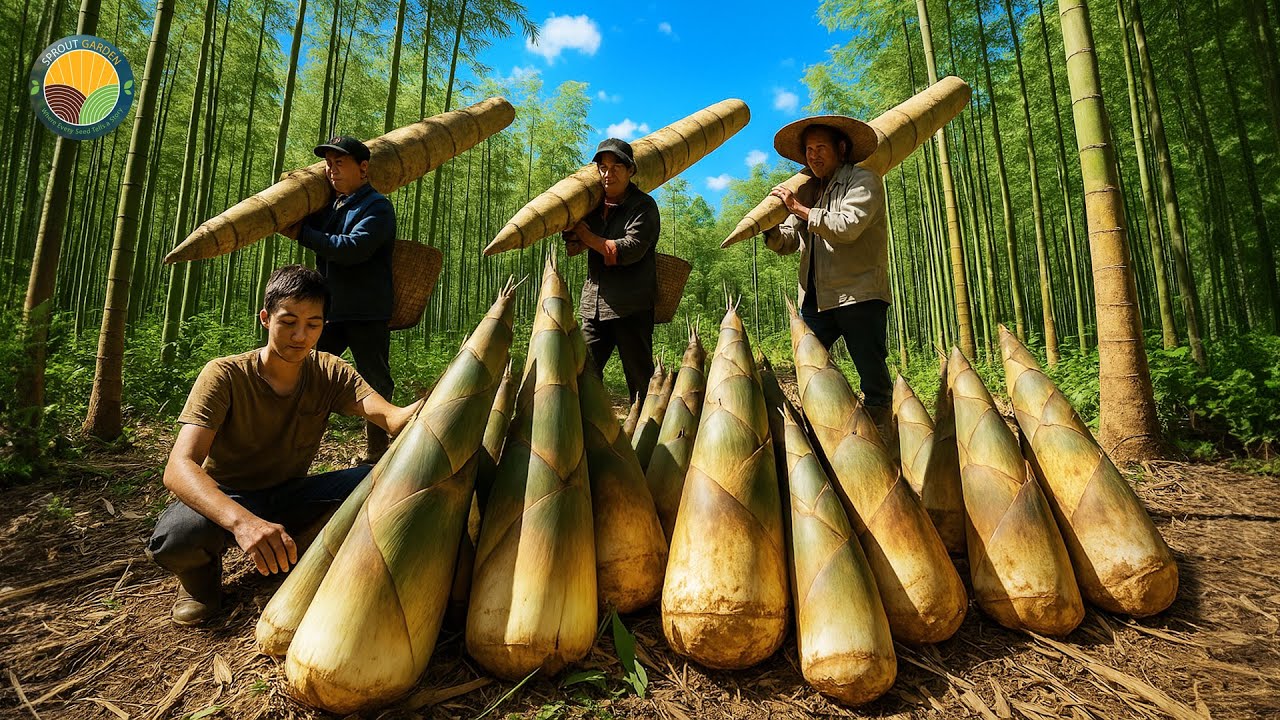 How Farmers Harvest Bamboo Shoots: Grow Bamboo to Harvest Fast Bamboo Shoots | Farming Documentary