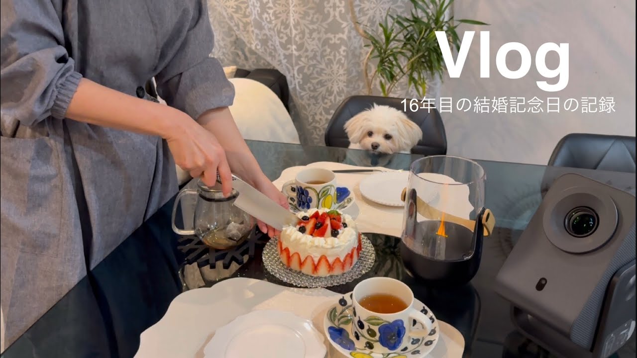 16年結婚記念日のリアルな記録【Vlog】炊飯器で作るヘルシーケーキレシピ/TCL projector C1レビュー