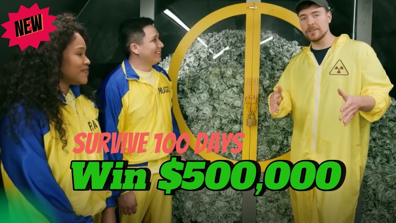MrBeast | Survive 100 Days Challenge In Nuclear Bunker | Win $500,000 |#mrbeast #mrbeastchallenge