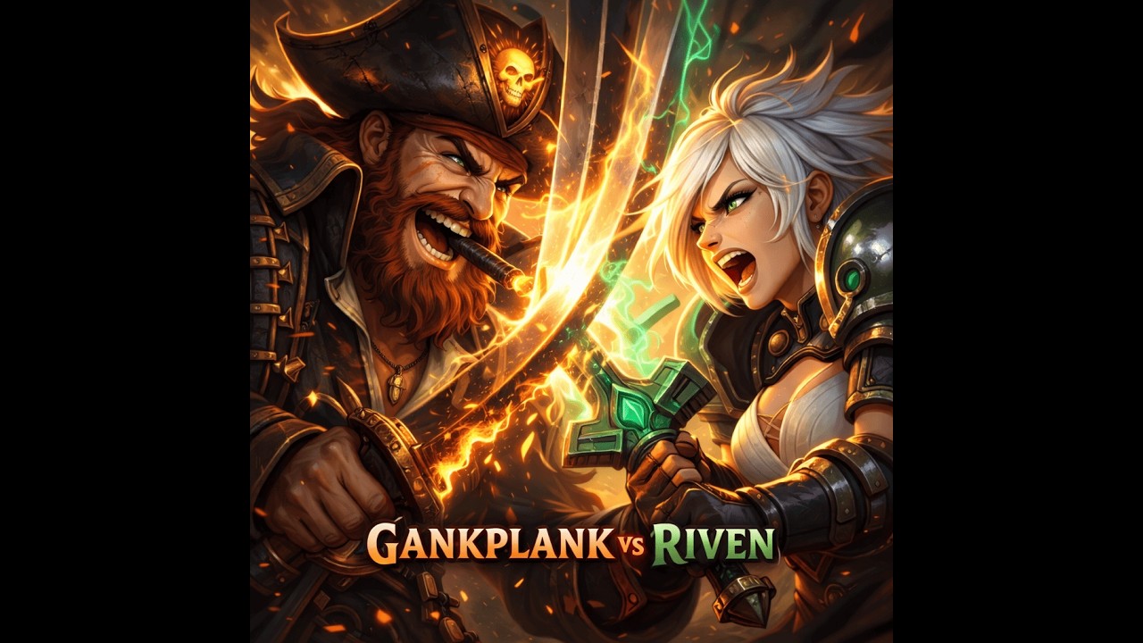 Gankplank Vs Riven Full Gameplay Support Trol Olmasına Rağmen Kazandık
