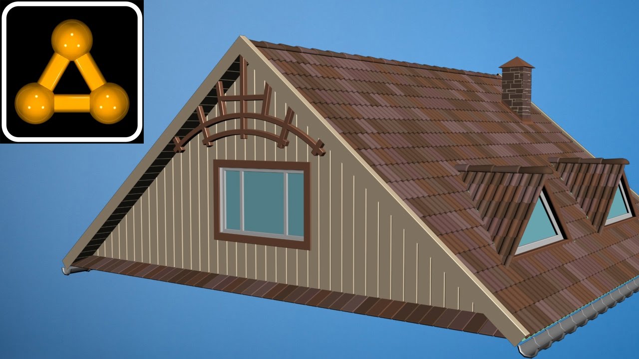 Комплексное моделирование крыши в 3dsMax