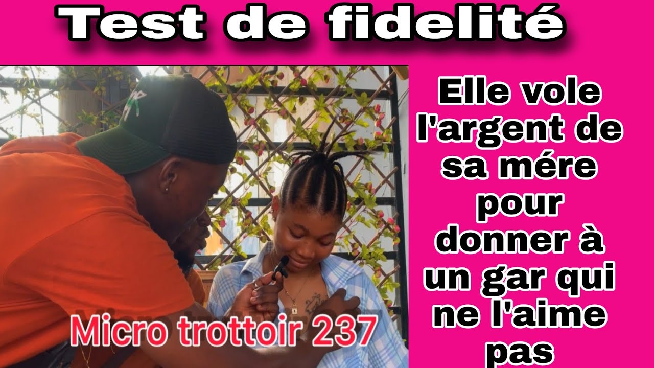 Urgent test de fidelité  incomprehensible. très triste pour cette Jolie fille.