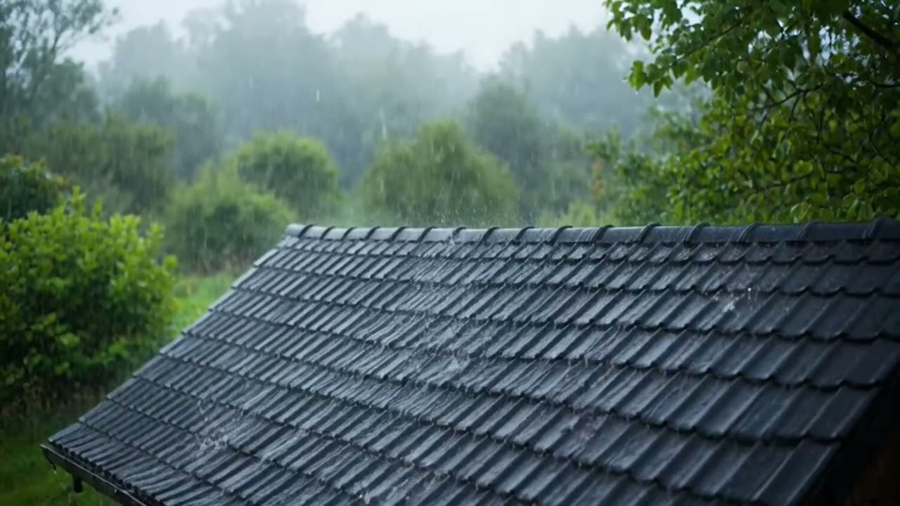 Powerful Rain on Roof in the Forest | Deep Sleep