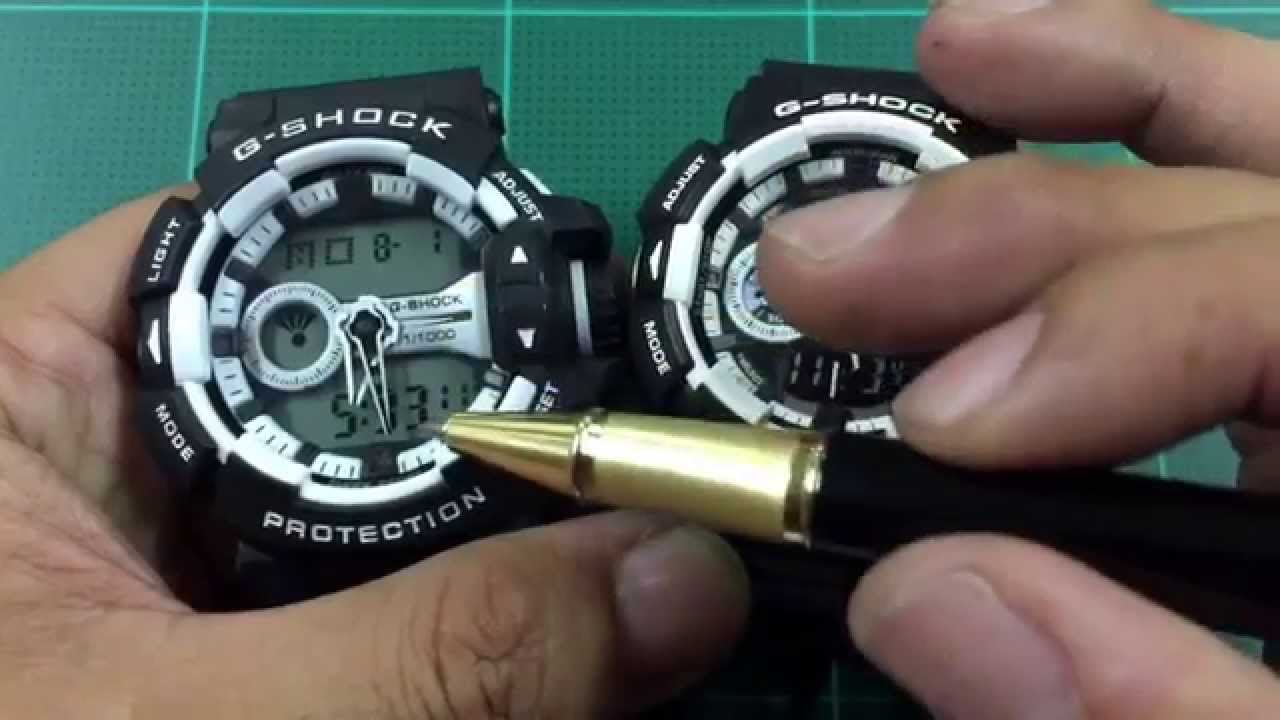 รีวิว เปรียบเทียบ ของเเท้ ของปลอม G-SHOCK. รุ่น GA-400-1