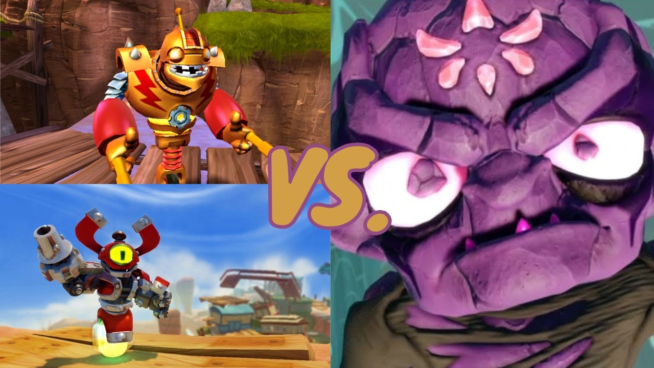 Bouncer and Magna Charge VS. Super Evil Kaos | Skylanders Swap Force