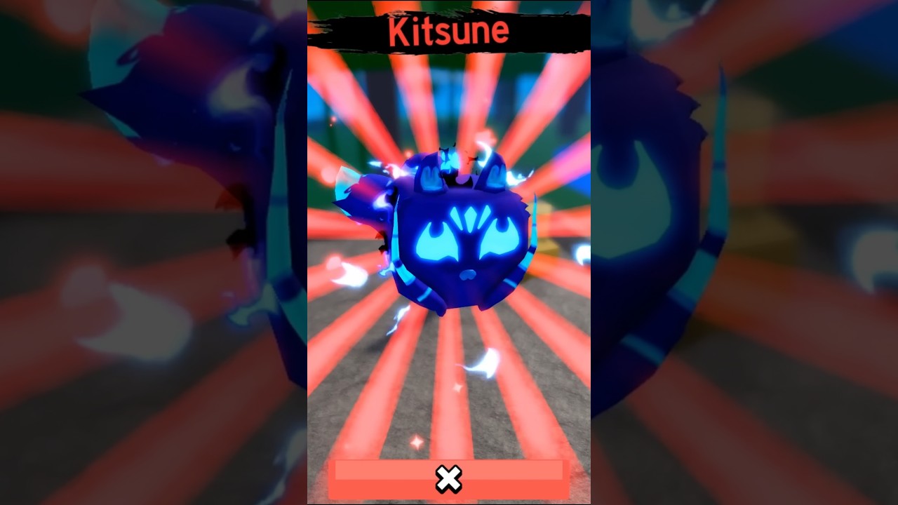 I Rolled Kitsune 😱 in public server in Blox Fruit 😈 #roblox #dragonfruit #bloxfruit #robloxedit