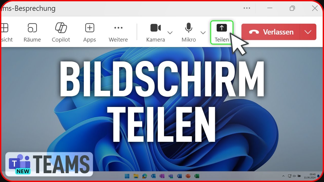 🖥️ Microsoft Teams: Bildschirm teilen in Videokonferenz