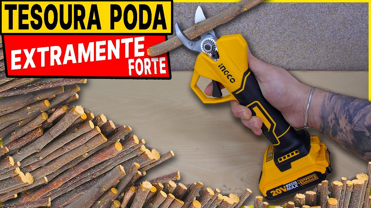 Extremamente Poderosa!!! Tesoura Elétrica que corta árvore
