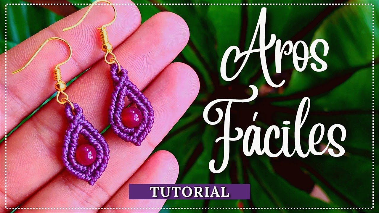 Cómo Hacer ARETES con PIEDRA CENTRAL 💎  Paso a Paso | Tutorial de MACRAMÉ | Hecho a mano