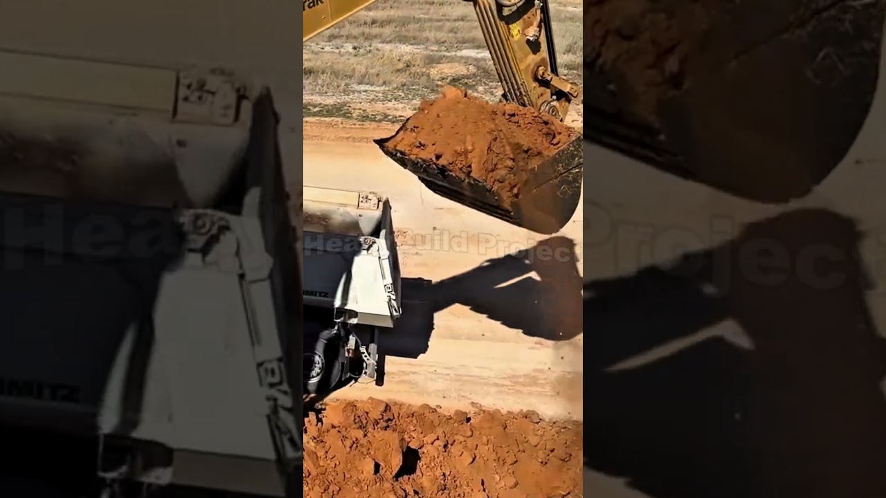 CAT 352 Loading Overburden Like a PRO! 🔥 #heavyequipment #machinerymoving #earthmoving