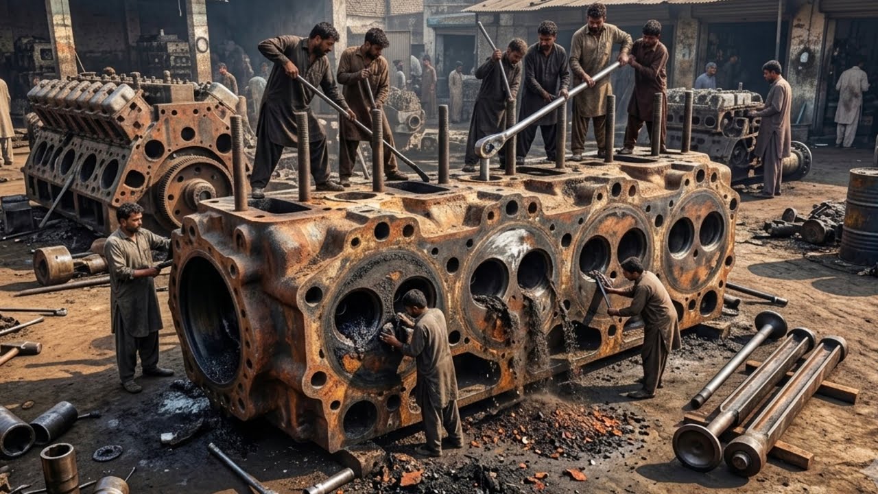 Repairing a Rusty 8-Cylinder Head | Incredible Dead Engine Head Restoration