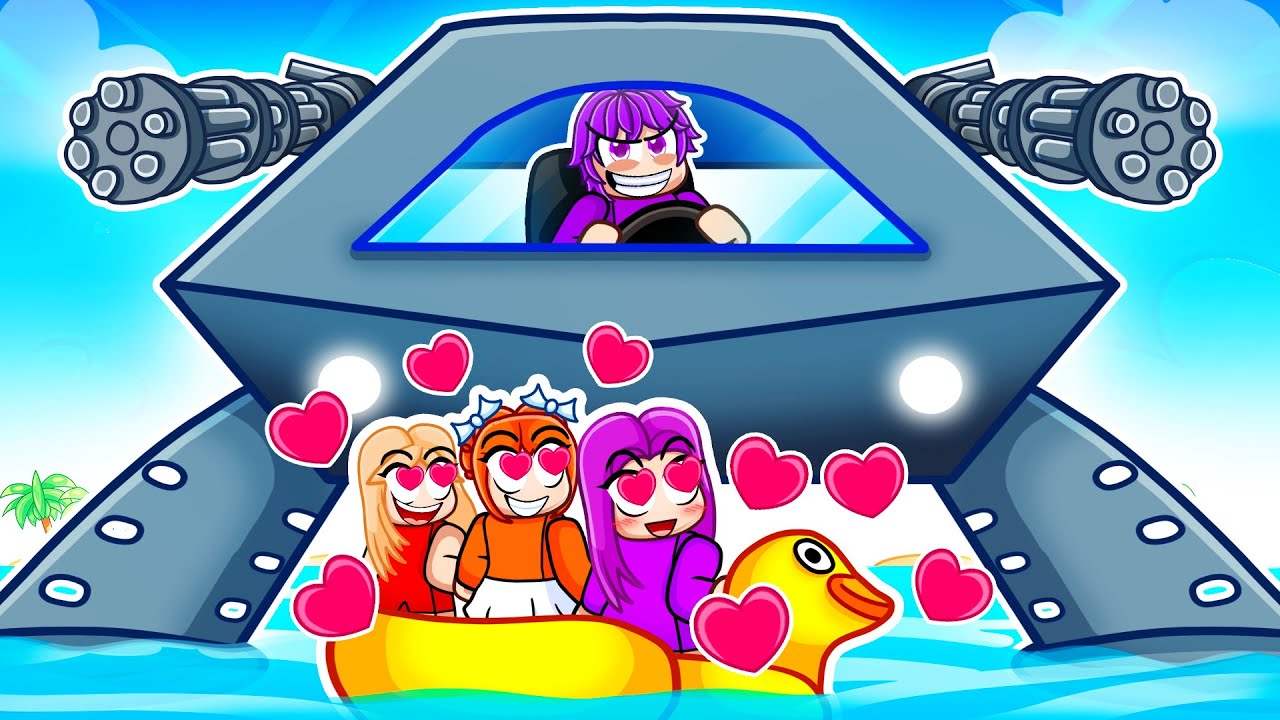Rizzing Girls With The STEALTH BOAT In Roblox SHARKBITE!