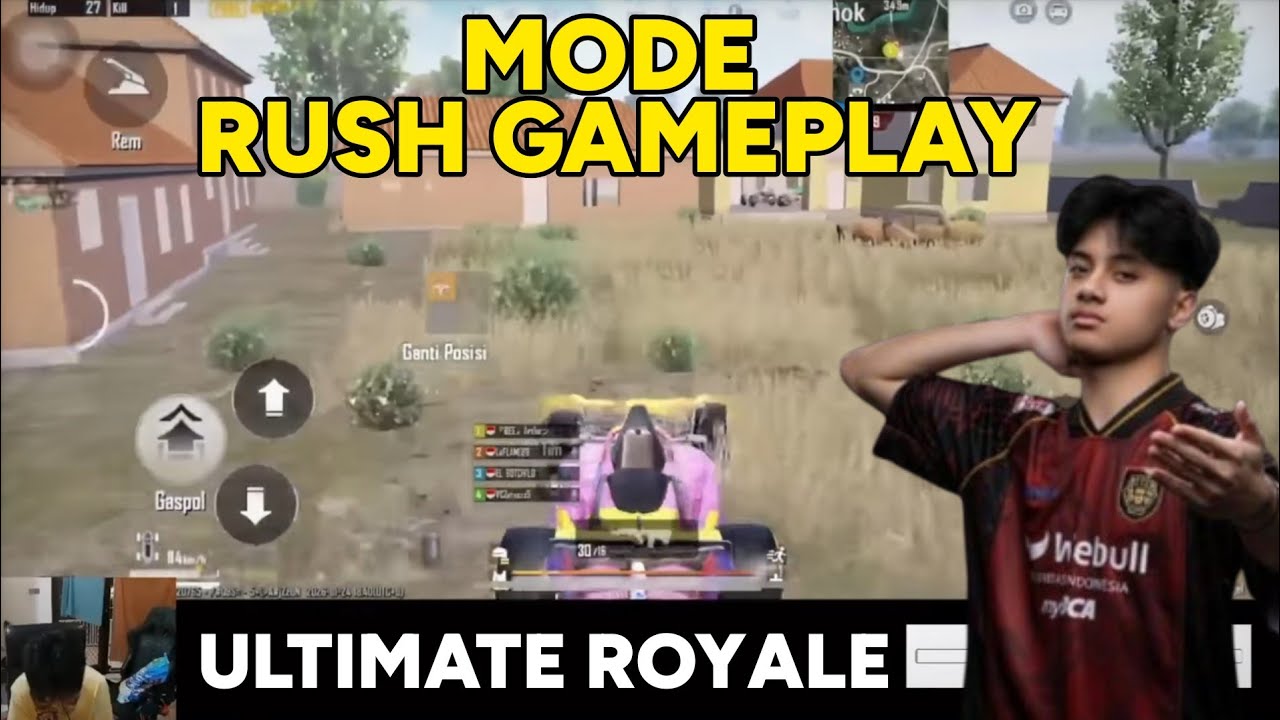 MODE RUSH GAMEPLAY! KING ROSEMARY BANTI BANTAI ULTIMATE ROYALE | PUBG MOBILE